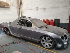 work in progress transforming into the Bentley Flying Spur Decadence