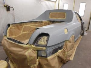 Paint prep of Bentley Flying Spur Decadence