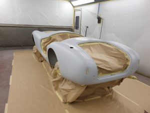 Rear process of restoring AC Ace classic car