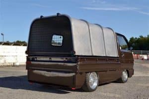Classic pick up truck restoration finished rear view