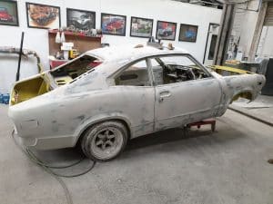 repainting process of Mazda RX3