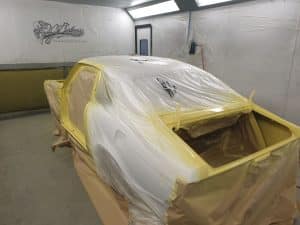 repainting Mazda RX3 process