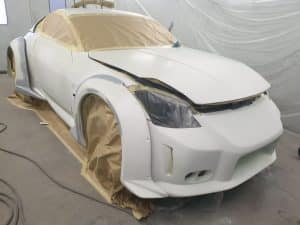 Veilside Nissan 350Z repainting progress