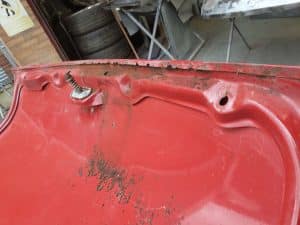 Volkswagen Notchback repainting process old colour