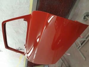 red Volkswagen Notchback repainting and customisation