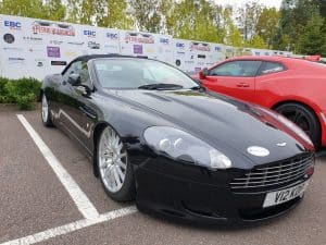 black Aston Martin DB9
