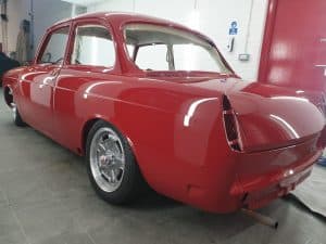 red Volkswagen Notchback